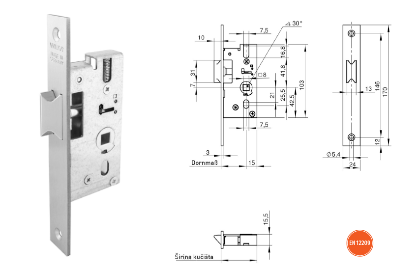 Wilka 038F dimenzije