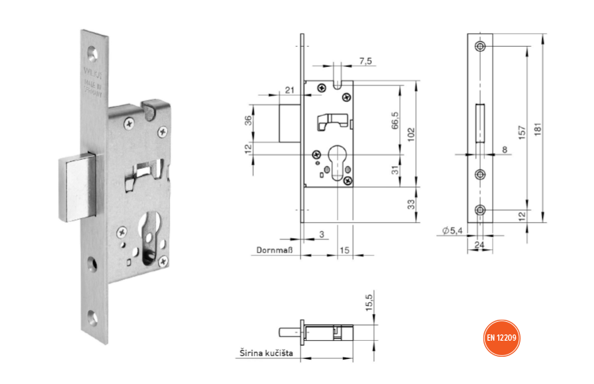 Wilka 038R dimenzije
